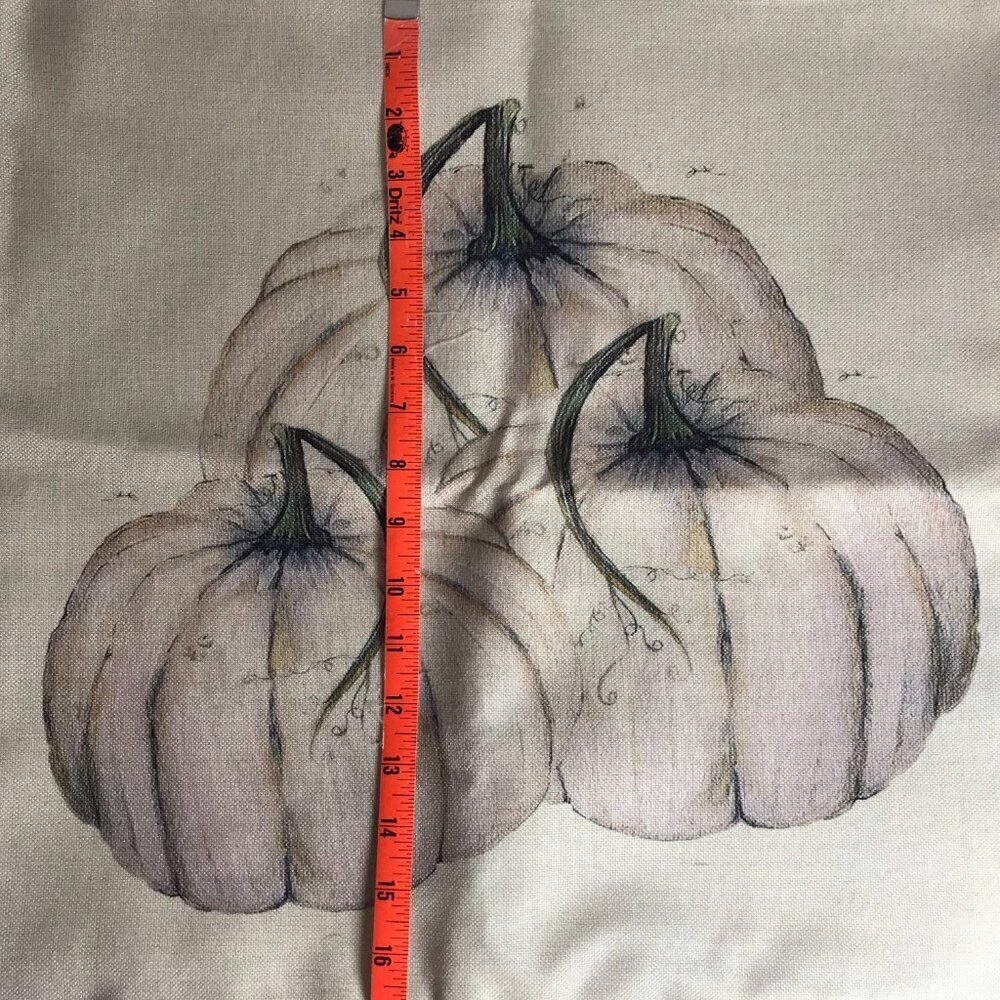 NWOT Pumpkin Fall Thanksgiving Halloween Pillow cover for 16"x16" pillow - Picture 7 of 10